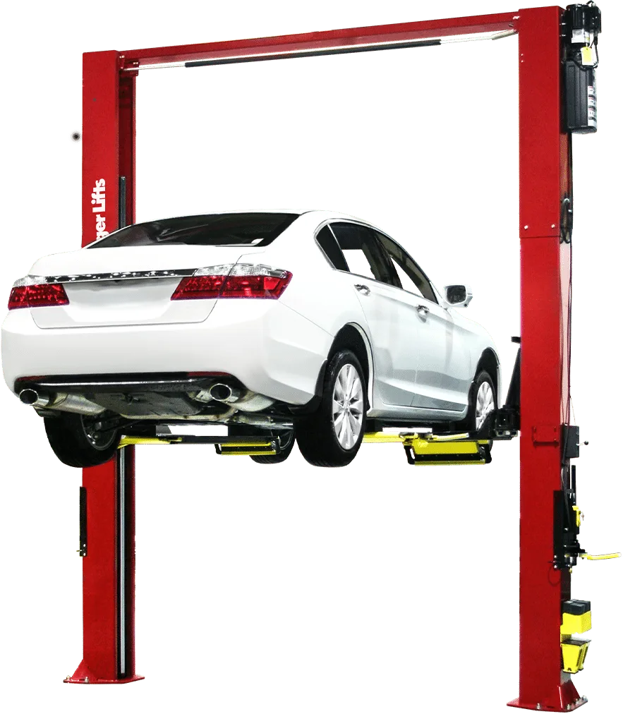 Challenger CL10A-XP9 — 9,000 lb Two-Post Drive-On Pad Lift