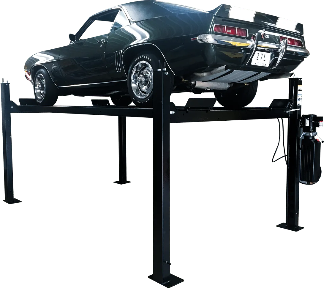 Challenger CL4P7 / CL4P9 — 7,000 & 9,000 lb Home Storage Four-Post Lifts
