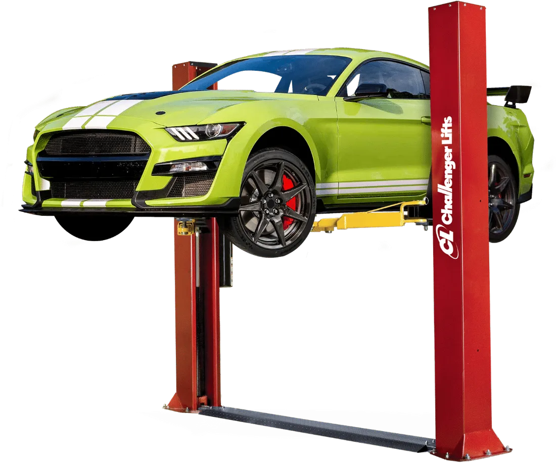 Challenger CLFP9 — 9,000 lb Open-Top Floor-Plate Two-Post Lift