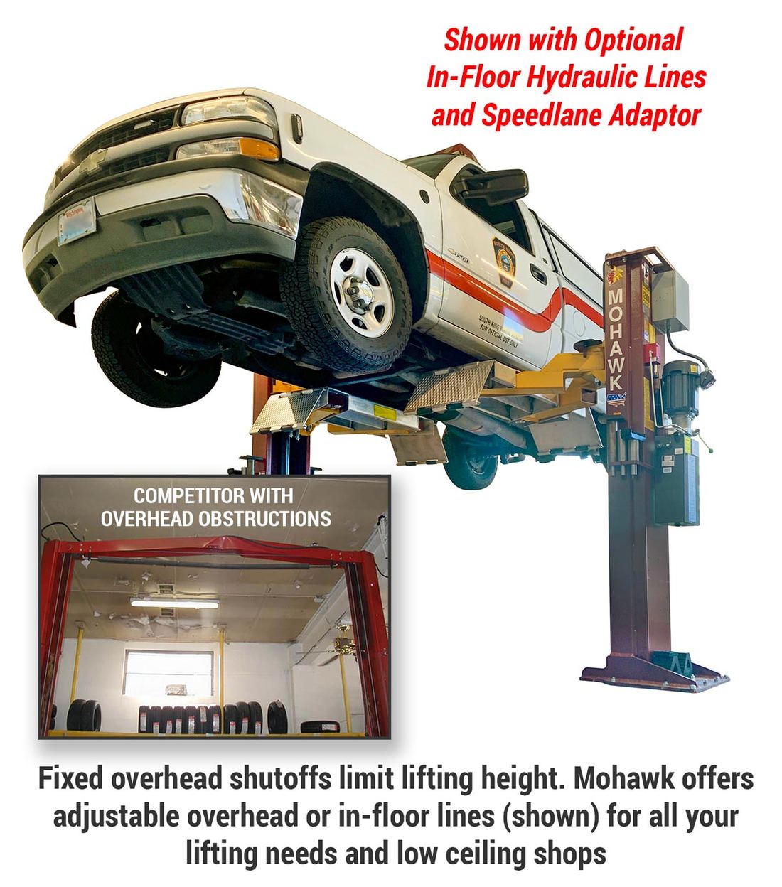 LC-12 overhead stainless hydraulic lines