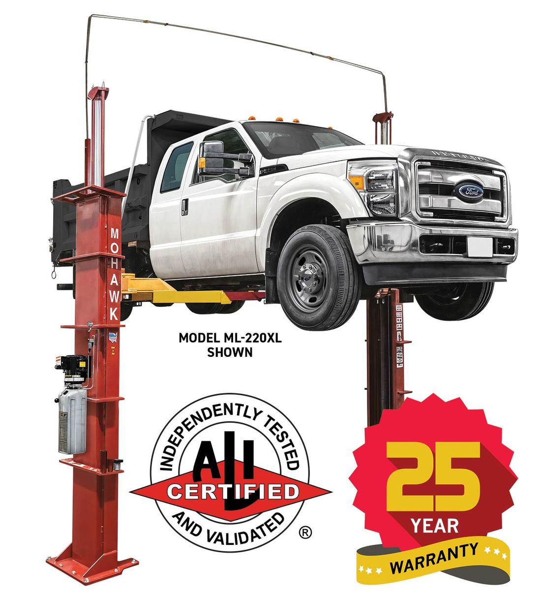 Mohawk ML-220XL — 20,000 lb Extended-Height Two-Post Lift